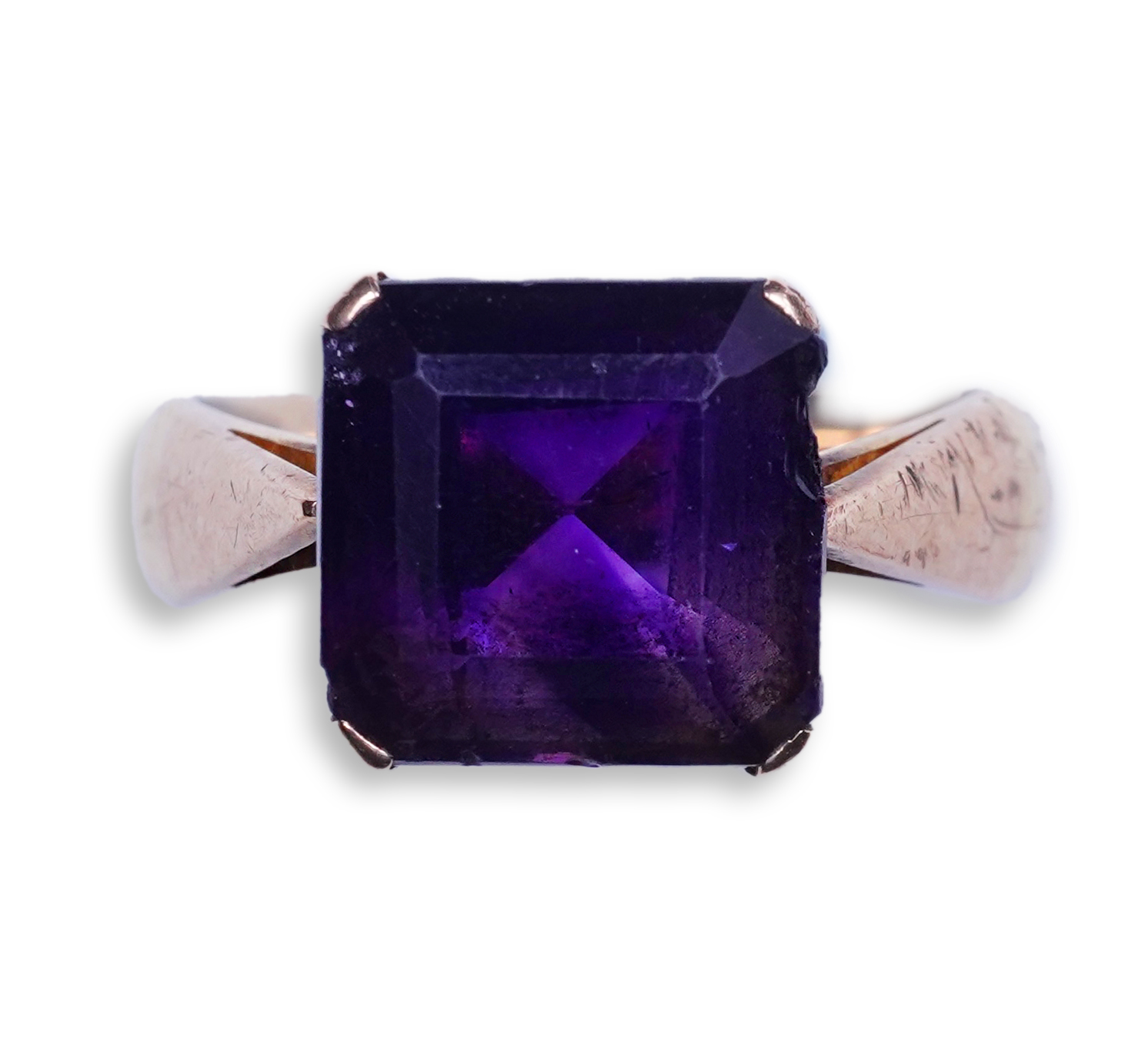 A late Victorian amethyst ring, circa 1893